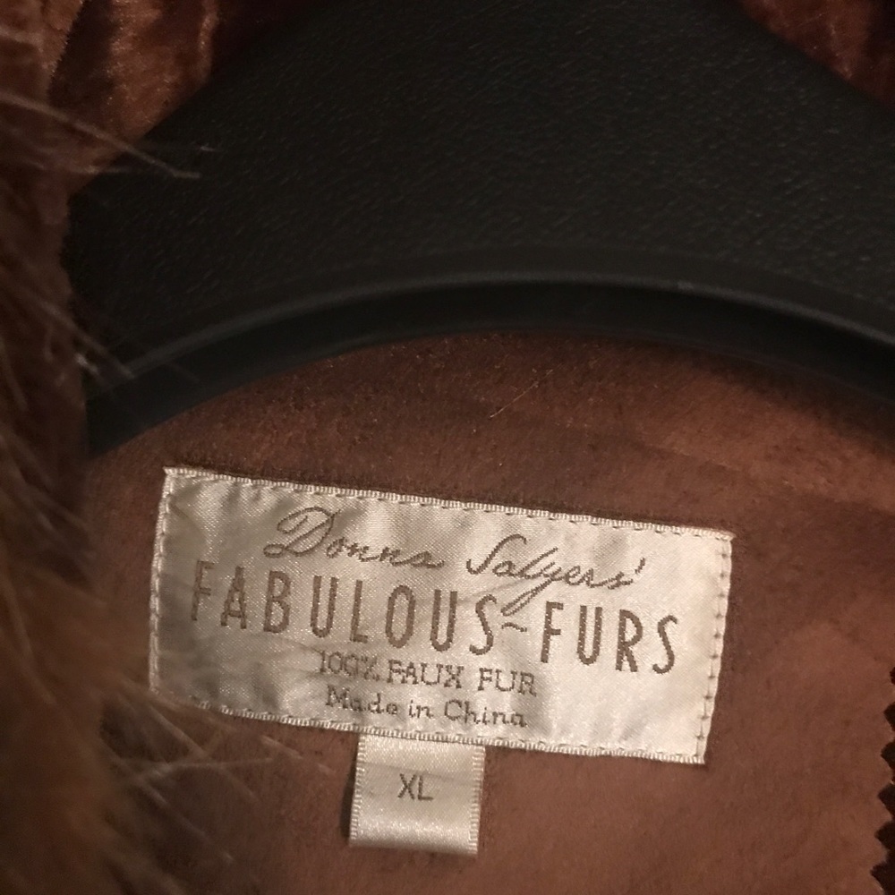 🌹SOLD!!🌹SUEDE FULL LENGTH FAUX FOX FUR COAT!! - Picture 8 of 8
